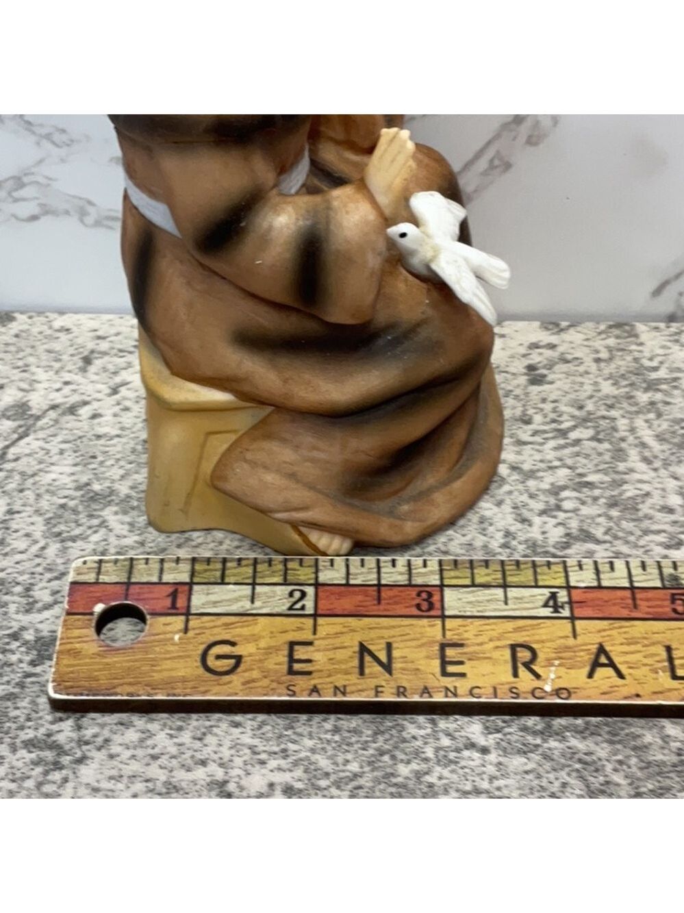 Vintage Sitting St. Francis of Assisi Catholic Sanmyro Japan Porcelain figurine - Picture 7 of 9
